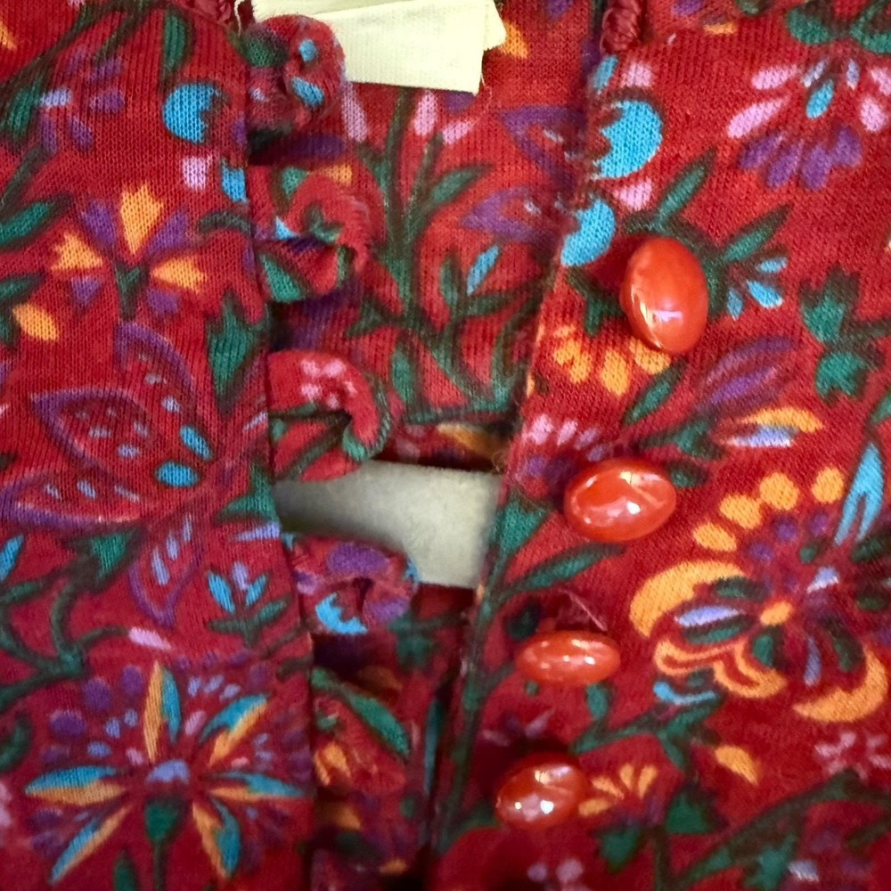 Lanz Dress Small Floral Prairie Long Sleeve Boho Cottagecore Western Vintage 70s - Picture 10 of 14